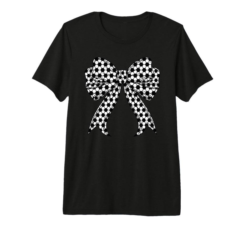 Soccer Ball Coquette Bow Soccer Mom T-Shirt - Custom Art Print for Adults