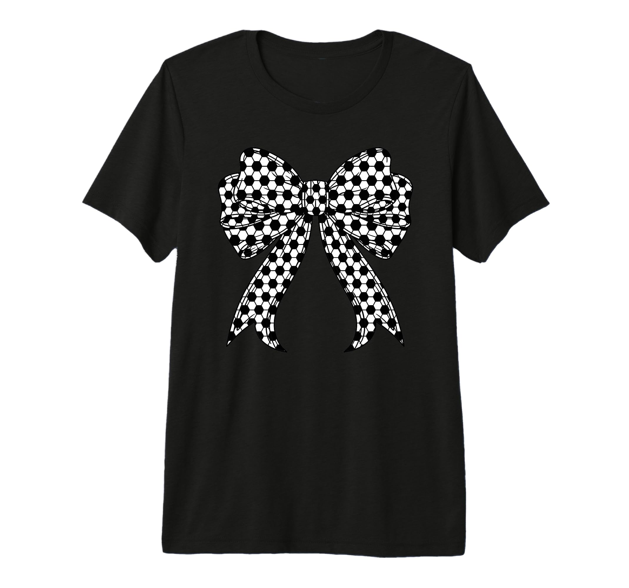 Soccer Ball Coquette Bow Soccer Mom T-Shirt - Custom Art Print for Adults
