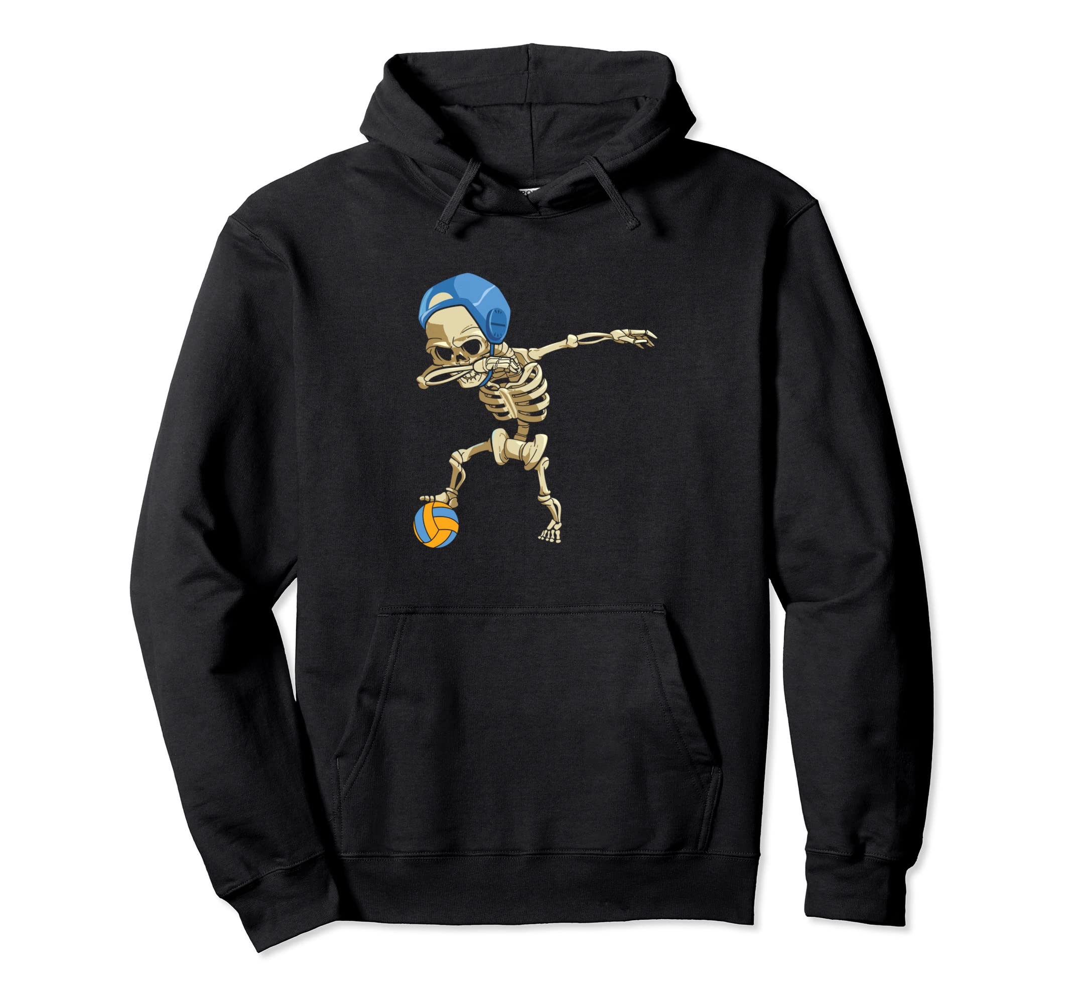 Dabbing Skeleton Water Polo Lover Hoodie - Casual Everyday Wear for Adults