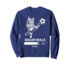 Funny Cat Soccer Skills Loading Sweatshirt - Aesthetic Graphic Unisex