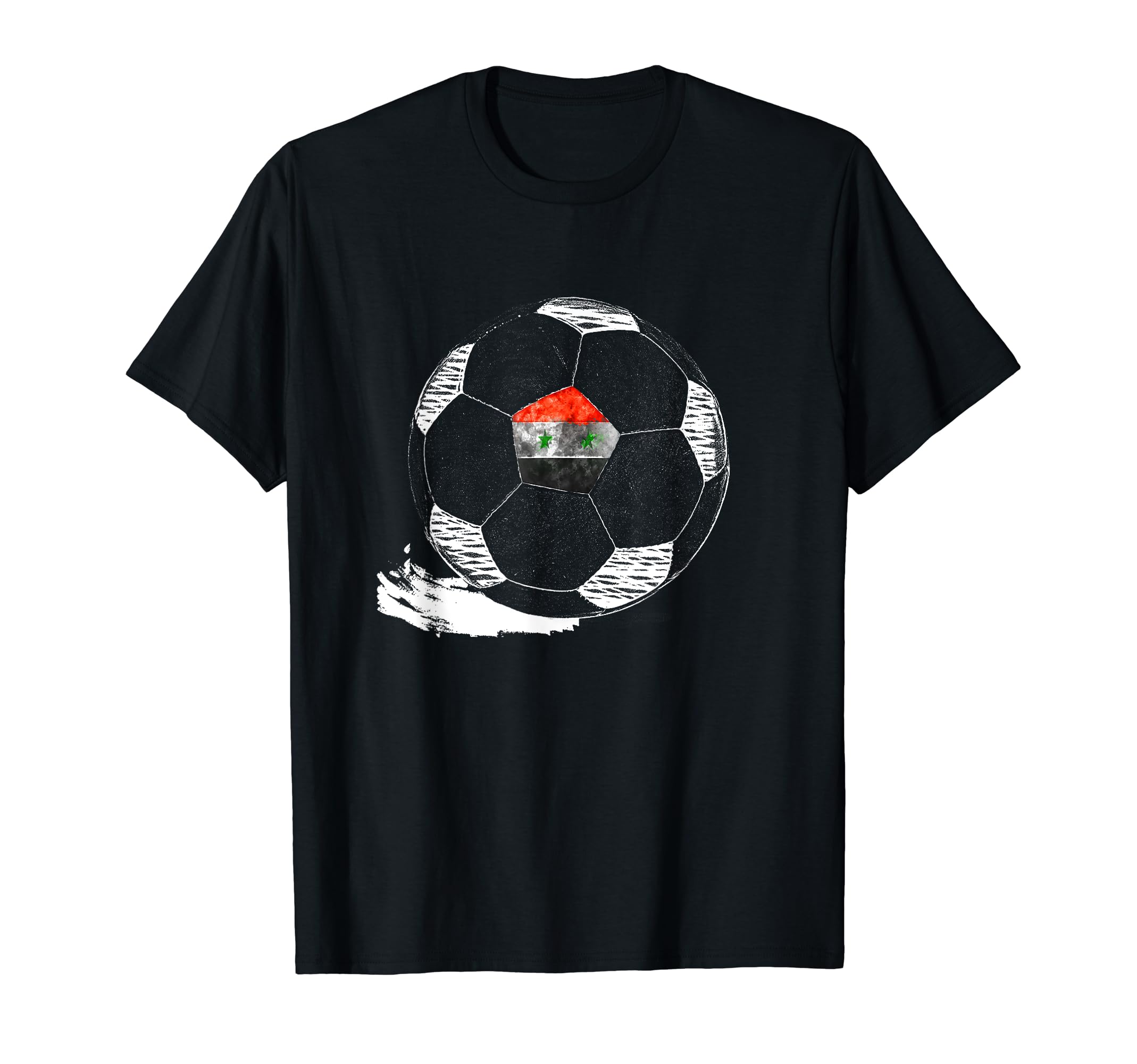 Soccer Syria Flag Syrian Pride T-Shirt - Aesthetic Graphic for Adults