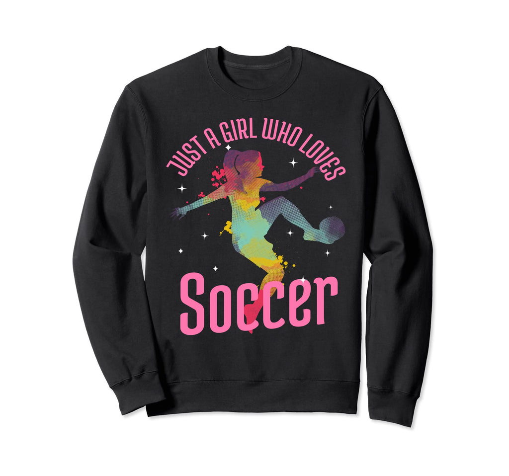 Just Who Loves Soccer Football Gift Sweatshirt - Streetwear Style Unisex