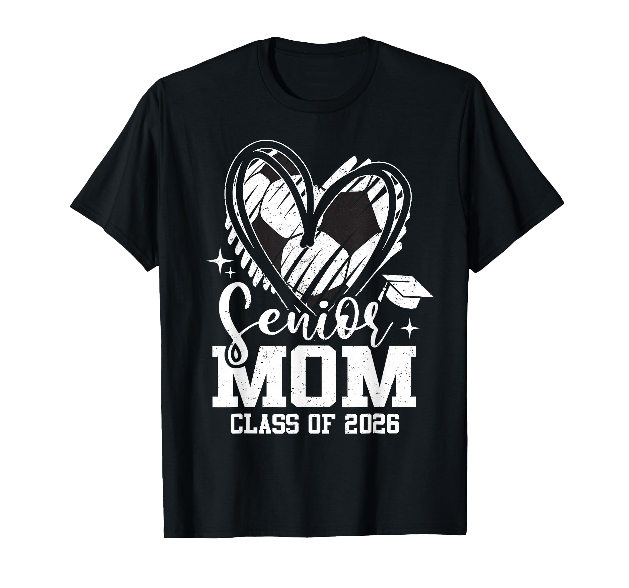 Senior Mom Class 2026 Soccer Graduation T-Shirt - Minimalist Print Unisex