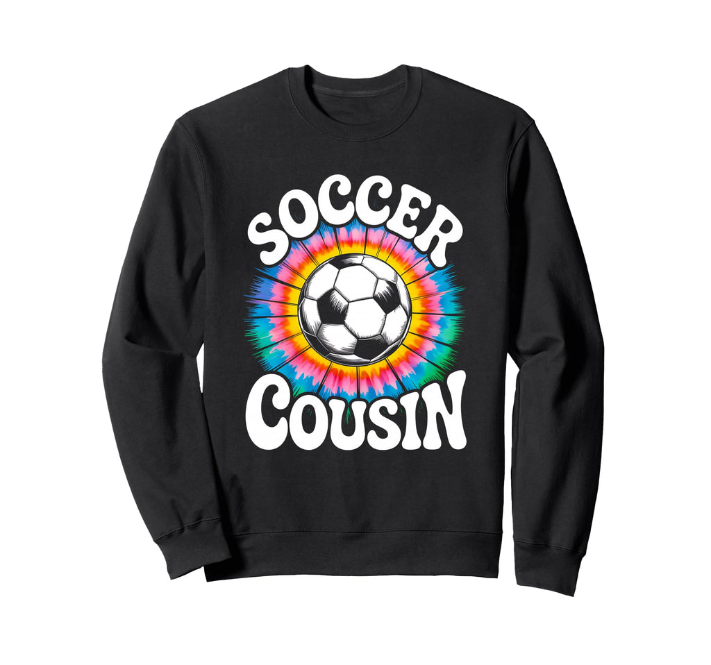 Soccer Cousin Tie Dye Spirit Sweatshirt - Custom Art Print for Adults