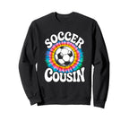 Soccer Cousin Tie Dye Spirit Sweatshirt - Custom Art Print for Adults