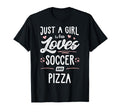 Just Who Loves Soccer And Pizza T-Shirt - Fun Novelty Design for Adults