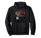 Soccer Aunt Buffalo Plaid Mothers Day Hoodie - Custom Art Print for Adults