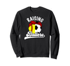 Raising Ballers Soccer Softball Mom Sweatshirt - Unique Graphic Unisex