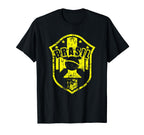 Brasil Bra Distressed 2019 Soccer Cup T-Shirt - Trendy Graphic Unisex