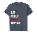 Eat Sleep Soca Repeat Funny Soca Vybez T-Shirt - Minimalist Print Unisex