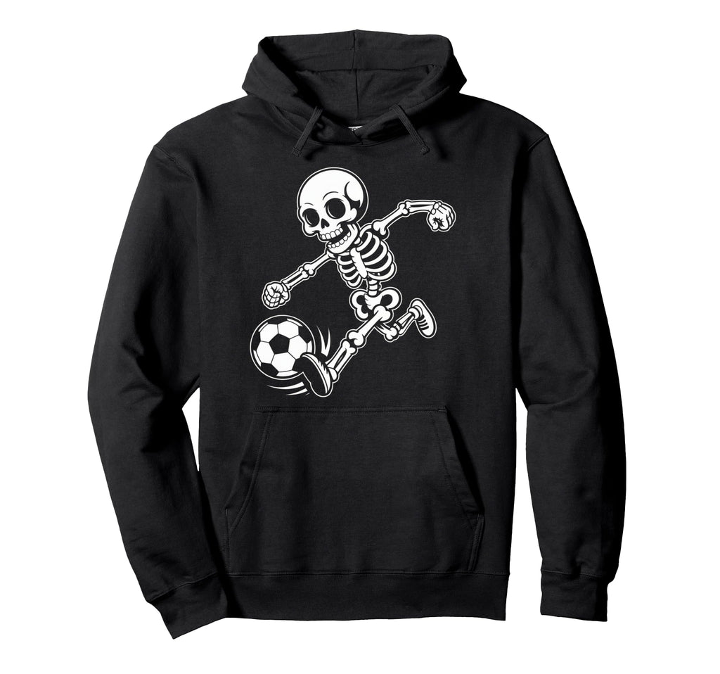 Skeleton Soccer Enthusiast Funny Sports Hoodie - Aesthetic Graphic Unisex