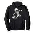 Skeleton Soccer Enthusiast Funny Sports Hoodie - Aesthetic Graphic Unisex