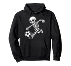 Skeleton Soccer Enthusiast Funny Sports Hoodie - Aesthetic Graphic Unisex