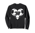 Soccer Number 37 Jersey Funny Sweatshirt - Unique Graphic for Adults