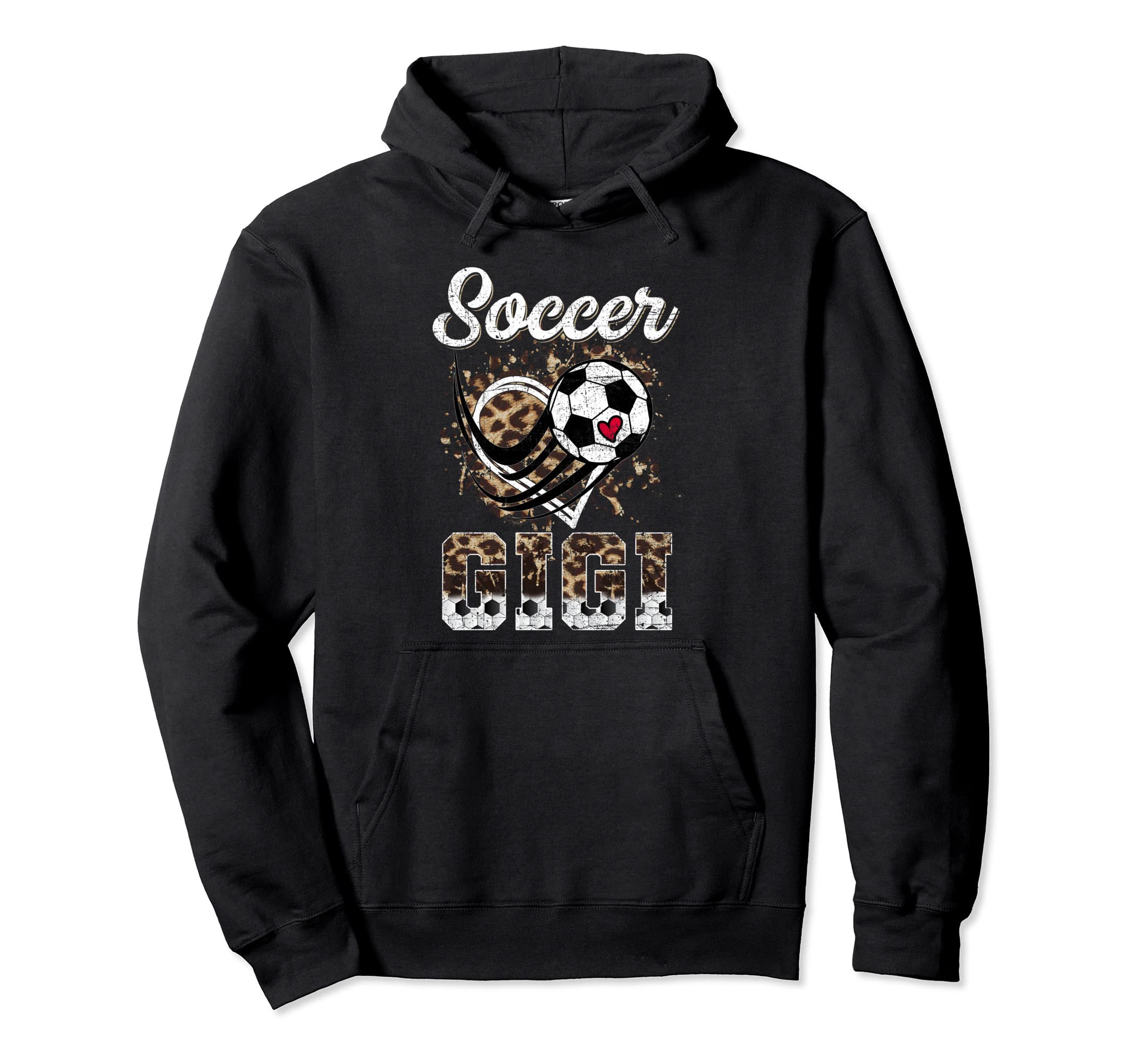Soccer Gigi Leopard Funny Mothers Day Hoodie - Minimalist Print Men Women