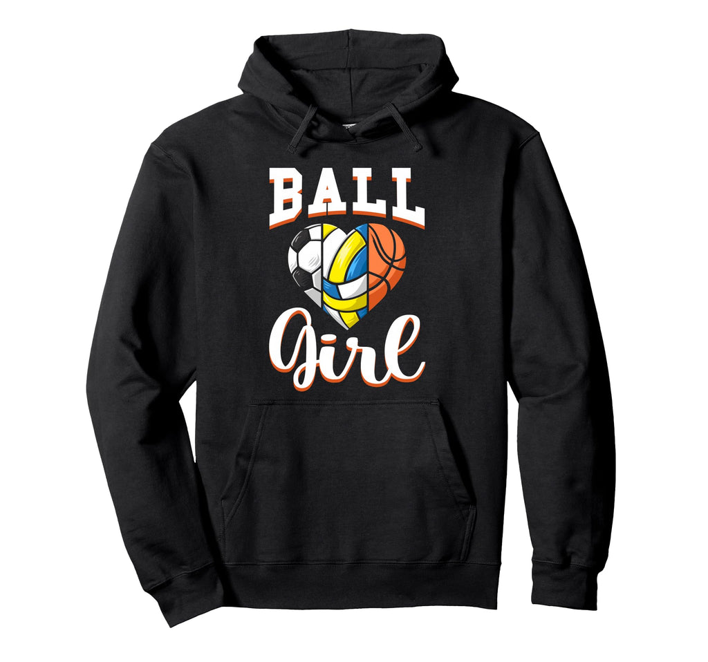 Ball Sports Heart Soccer Volleyball Hoodie - Unique Graphic Men Women