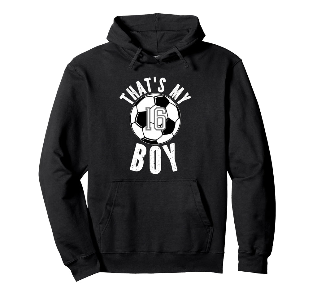 Thats My Soccer Number 16 Hoodie - Graphic Print Men Women