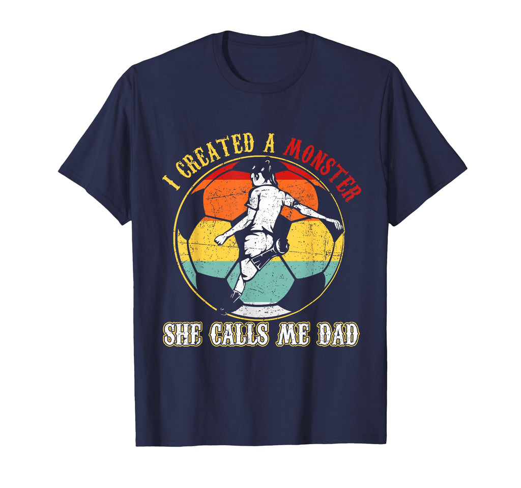 Mens I Created Monster She Call Me Dad T-Shirt - Minimalist Print Unisex