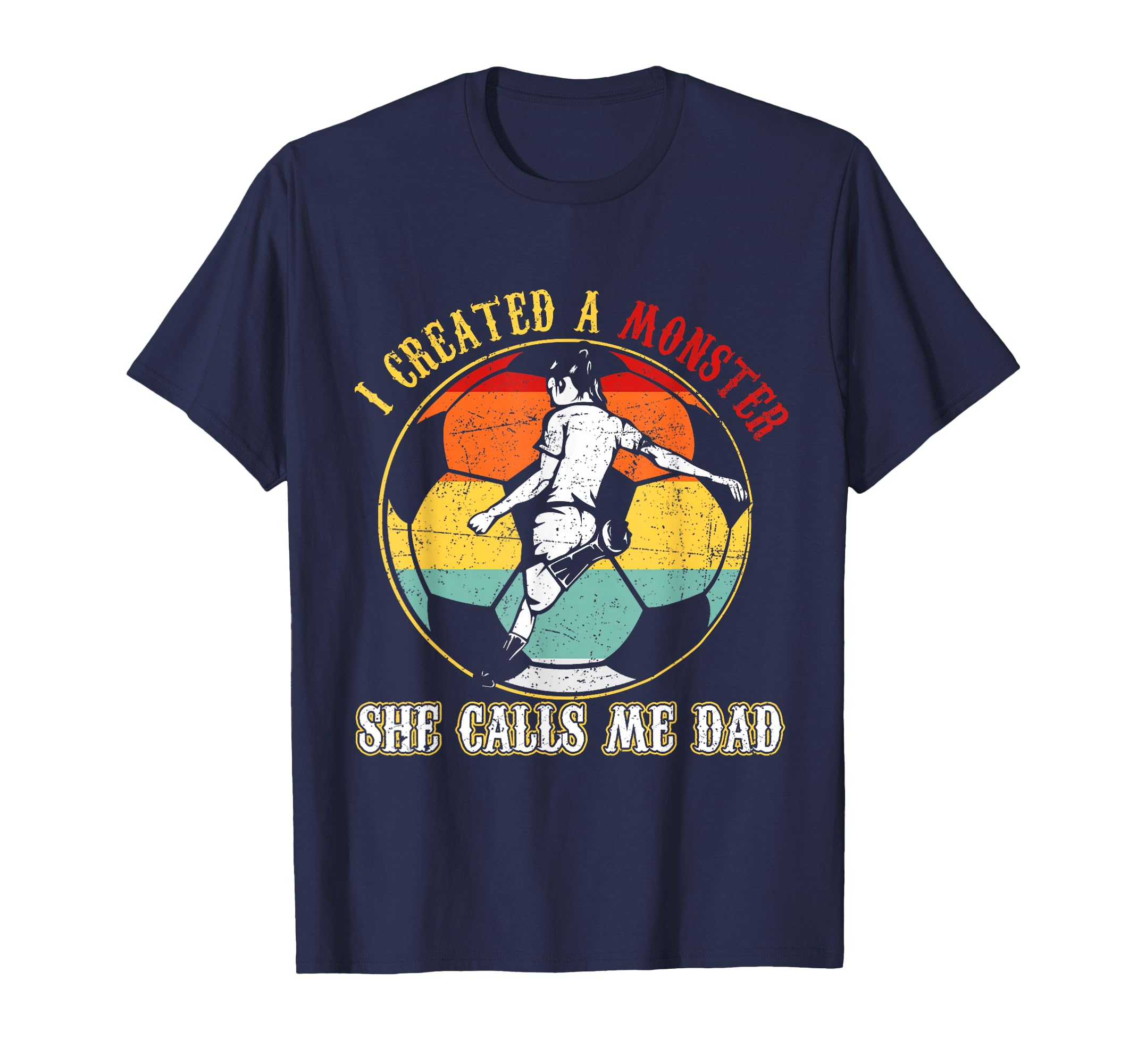Mens I Created Monster She Call Me Dad T-Shirt - Minimalist Print Unisex