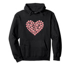 Soccer Happy Valentines Day Heart Love Hoodie - Graphic Print Men Women
