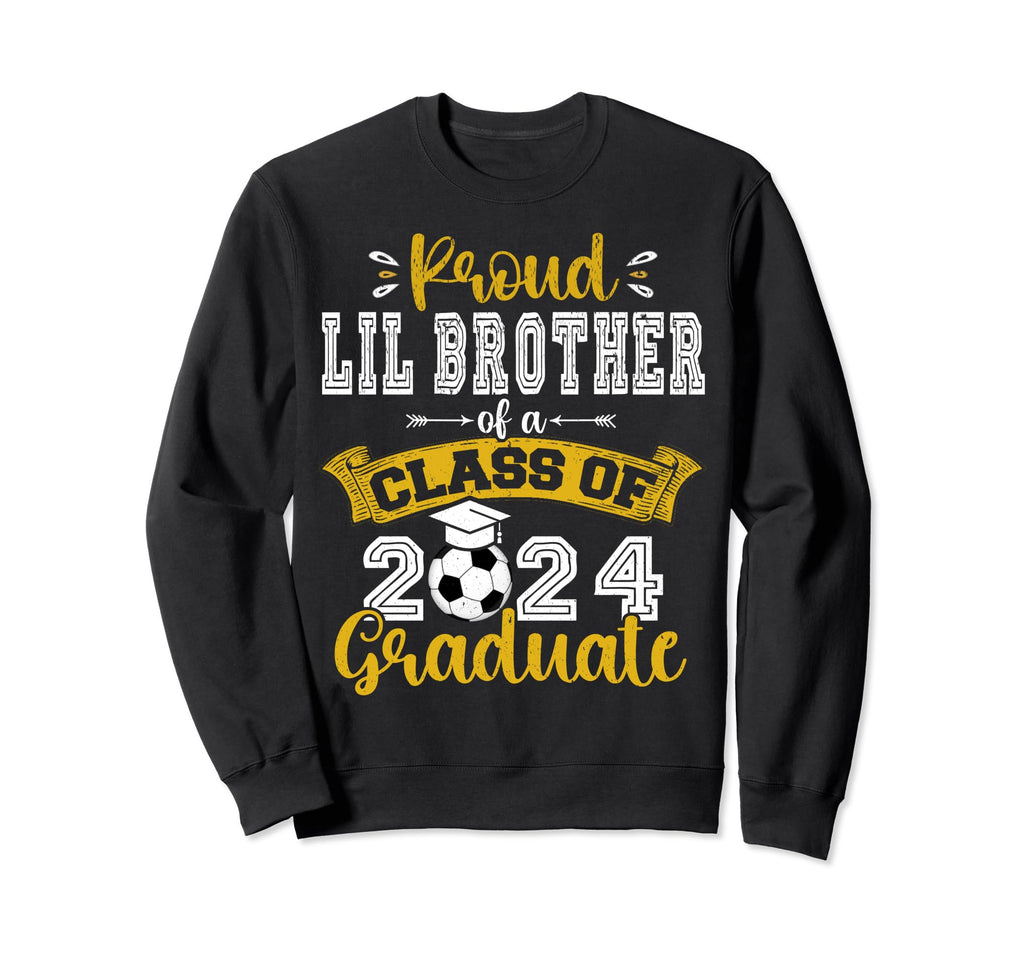 Proud Lil Brother Class 2024 Sweatshirt - Custom Art Print for Adults