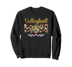 Volleyball Mom Leopard Mama Volley Sweatshirt - Trendy Graphic for Adults