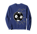 Soccer Ball Goal Funny Player Sweatshirt - Streetwear Style Men Women