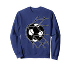 Soccer Ball Goal Funny Player Sweatshirt - Streetwear Style Men Women