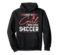 Just Who Loves Soccer Hoodie - Aesthetic Graphic for Adults