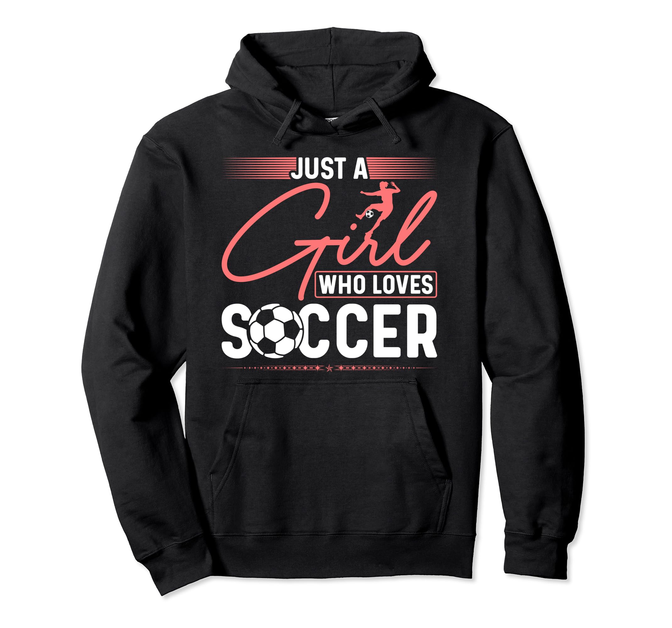 Just Who Loves Soccer Hoodie - Aesthetic Graphic for Adults