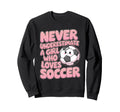 Soccer Players Soccer Soccer Sweatshirt - Aesthetic Graphic for Adults