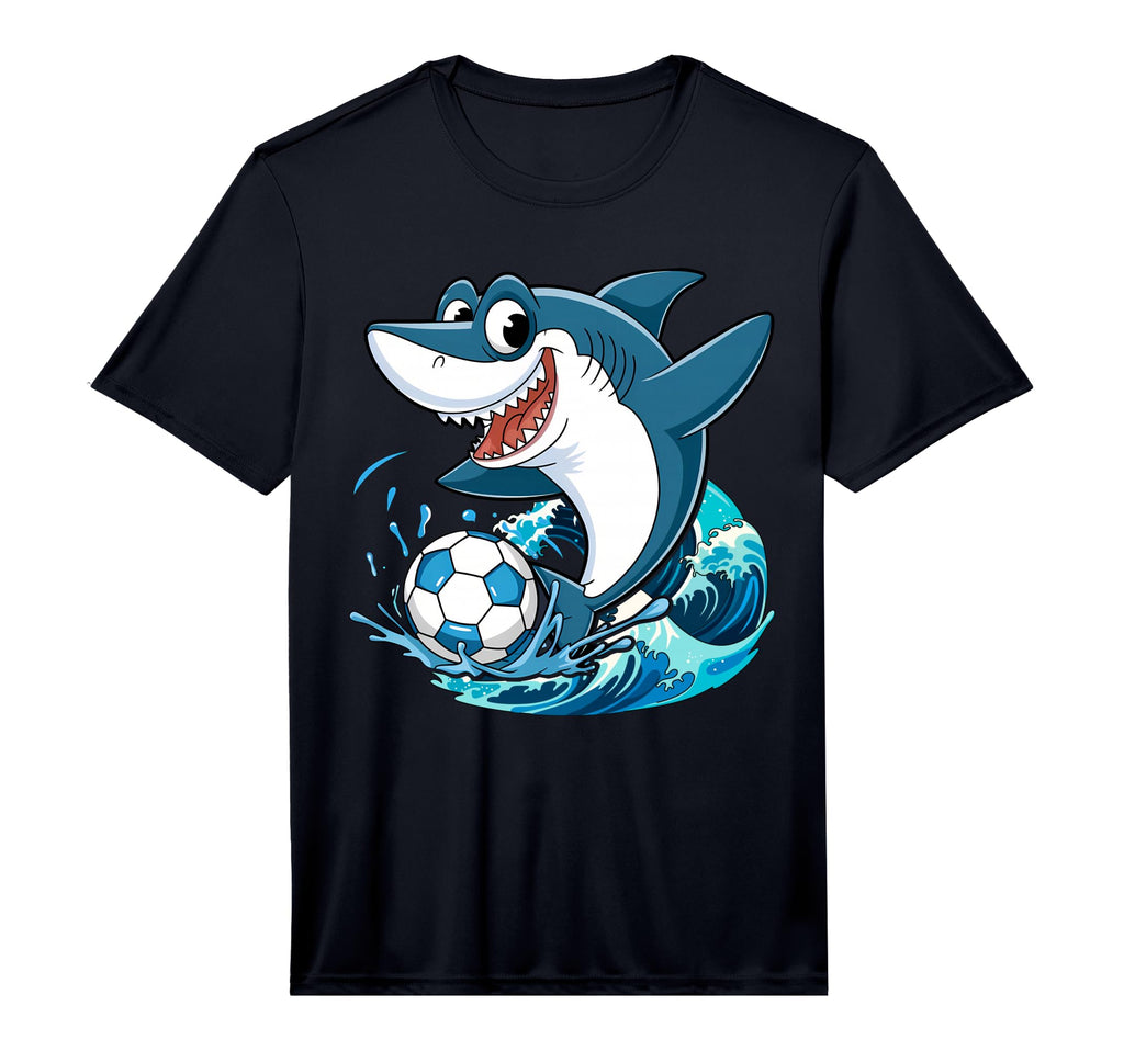 Soccer Shark Playing Ball Animal T-Shirt - Streetwear Style for Adults