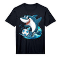 Soccer Shark Playing Ball Animal T-Shirt - Streetwear Style for Adults