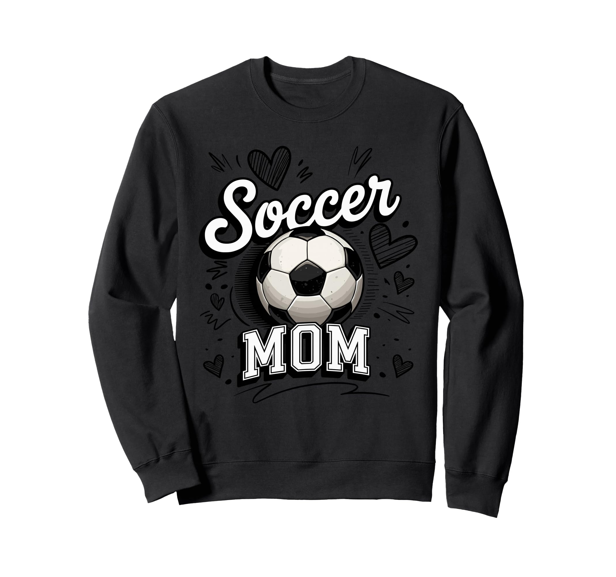 Soccer Mom Heart Ball Sideline Sweatshirt - Casual Everyday Wear Unisex