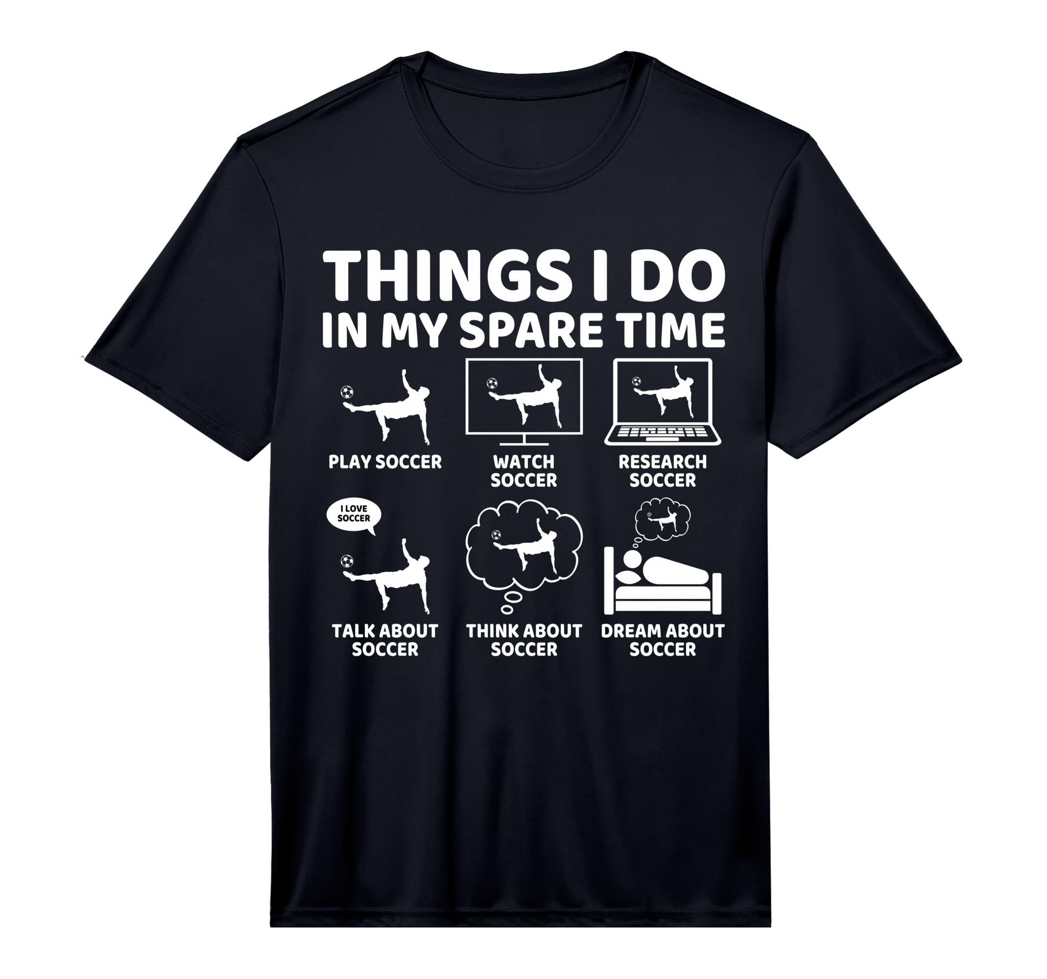 Things I Do My Spare Time Funny Soccer T-Shirt - Unique Graphic for Adults