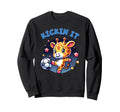 Kickin It Soccer Player Giraffe Ball Sweatshirt - Trendy Graphic Unisex