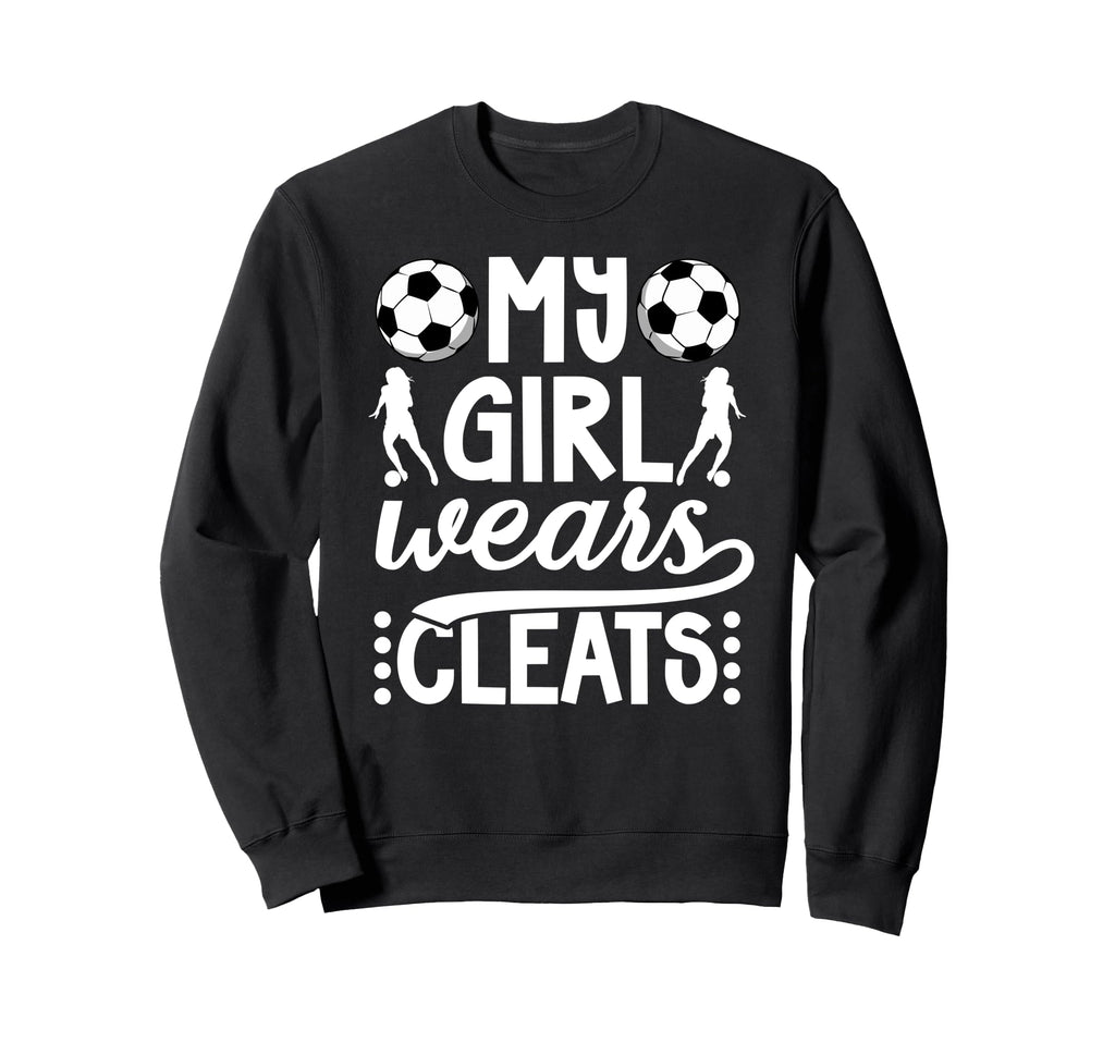 My Wears Cleats Soccer Mom Soccer Sweatshirt - Minimalist Print for Adults
