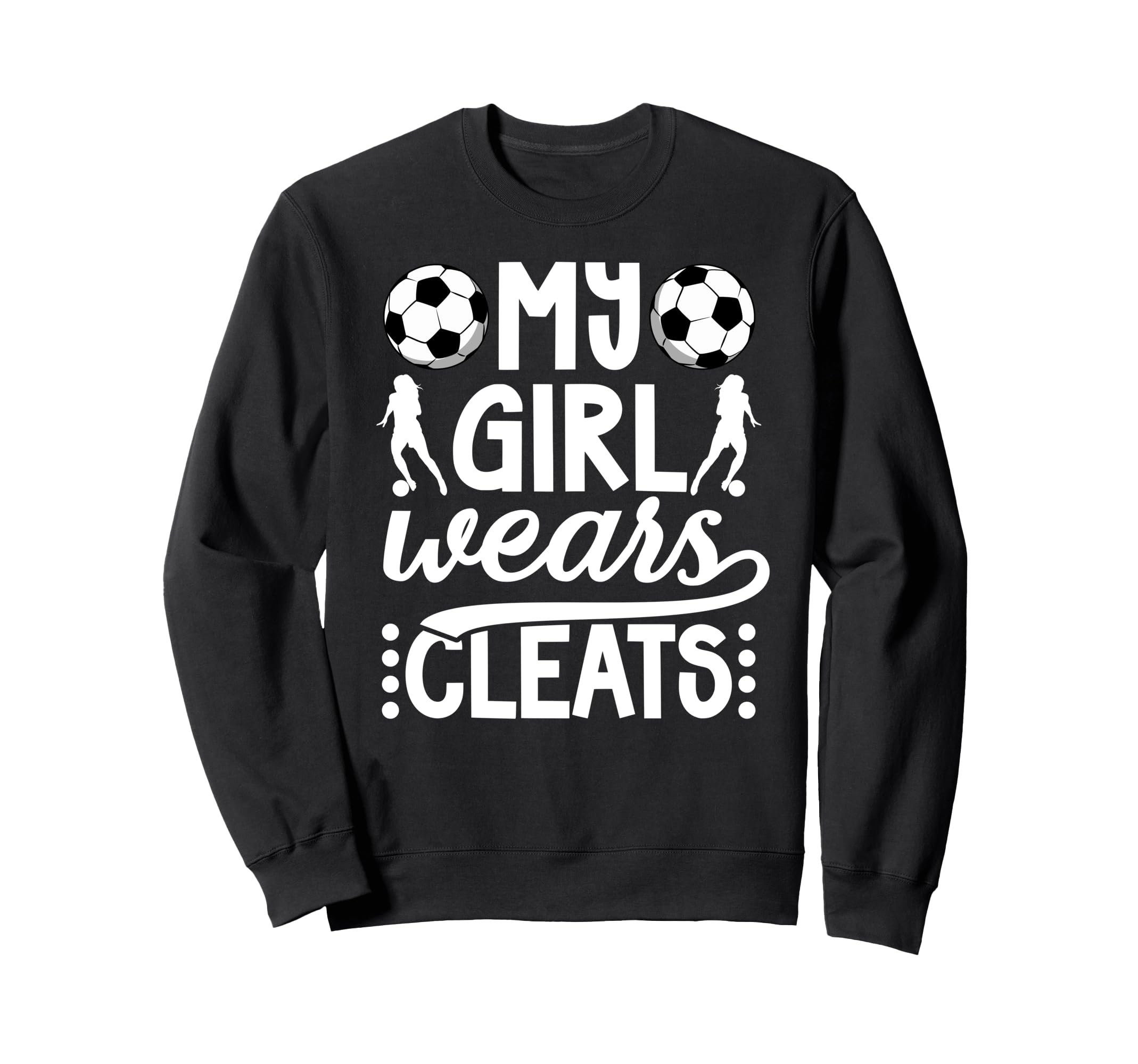 My Wears Cleats Soccer Mom Soccer Sweatshirt - Minimalist Print for Adults