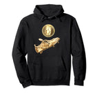 Gold Soccer Ball Soccer Player Cleats Hoodie - Novelty Apparel Men Women
