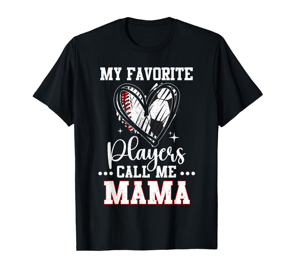 My Favorite Baseball Soccer Ball T-Shirt - Casual Everyday Wear Men Women