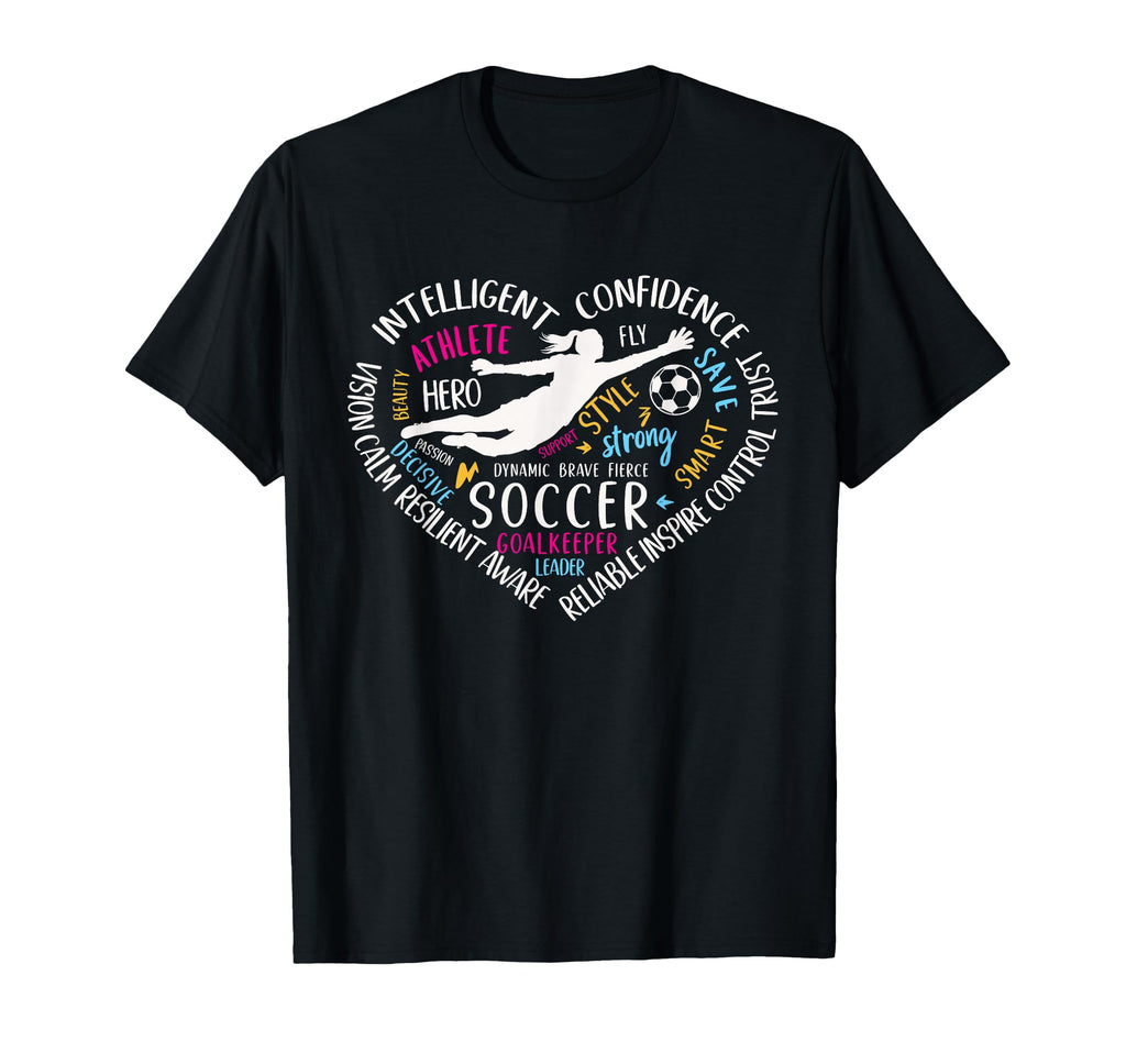 Soccer Goalkeeper Heart Love Goalie Teens T-Shirt - Graphic Print Unisex