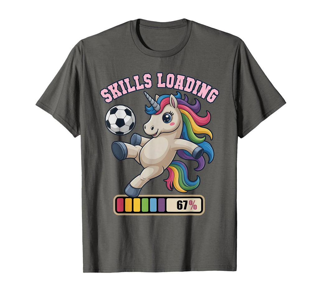 Soccer Unicorn Skills Loading Just Who T-Shirt - Streetwear Style Unisex