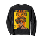 Black Independence Day Love Black Sweatshirt - Minimalist Print for Adults