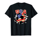 American Flag Soccer Ball United T-Shirt - Aesthetic Graphic Men Women