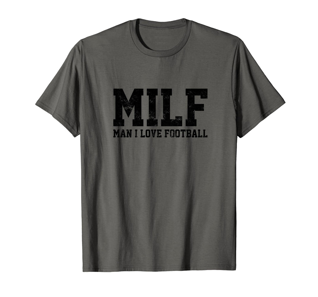 Milf I Love Football Funny Popular T-Shirt - Custom Art Print Unisex