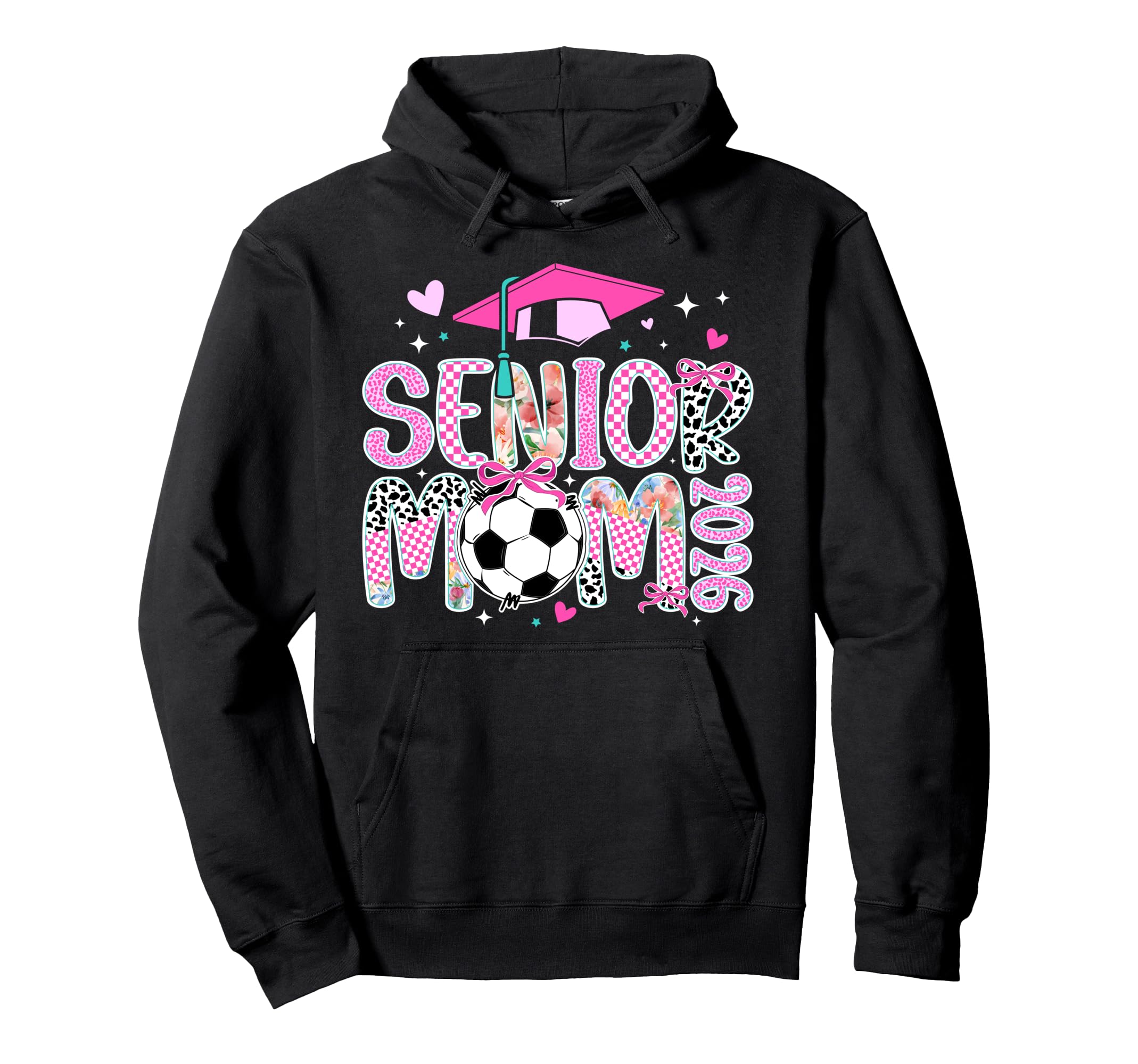 Soccer Senior Mom 2026 Soccer Player Senior Hoodie - Graphic Print Unisex