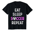 Eat Sleep Soccer Repeat Soccer T-Shirt - Fun Novelty Design for Adults