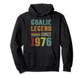 Goalkeeper Legend 1976 Sports Goal 50Th Hoodie - Custom Art Print Unisex