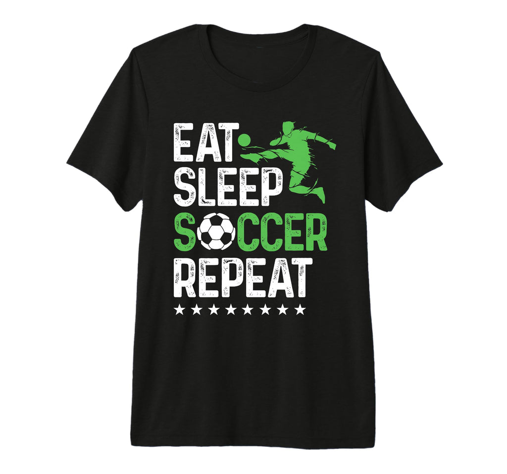 Eat Sleep Soccer Repeat Sport Player Tri T-Shirt - Custom Art Print Unisex
