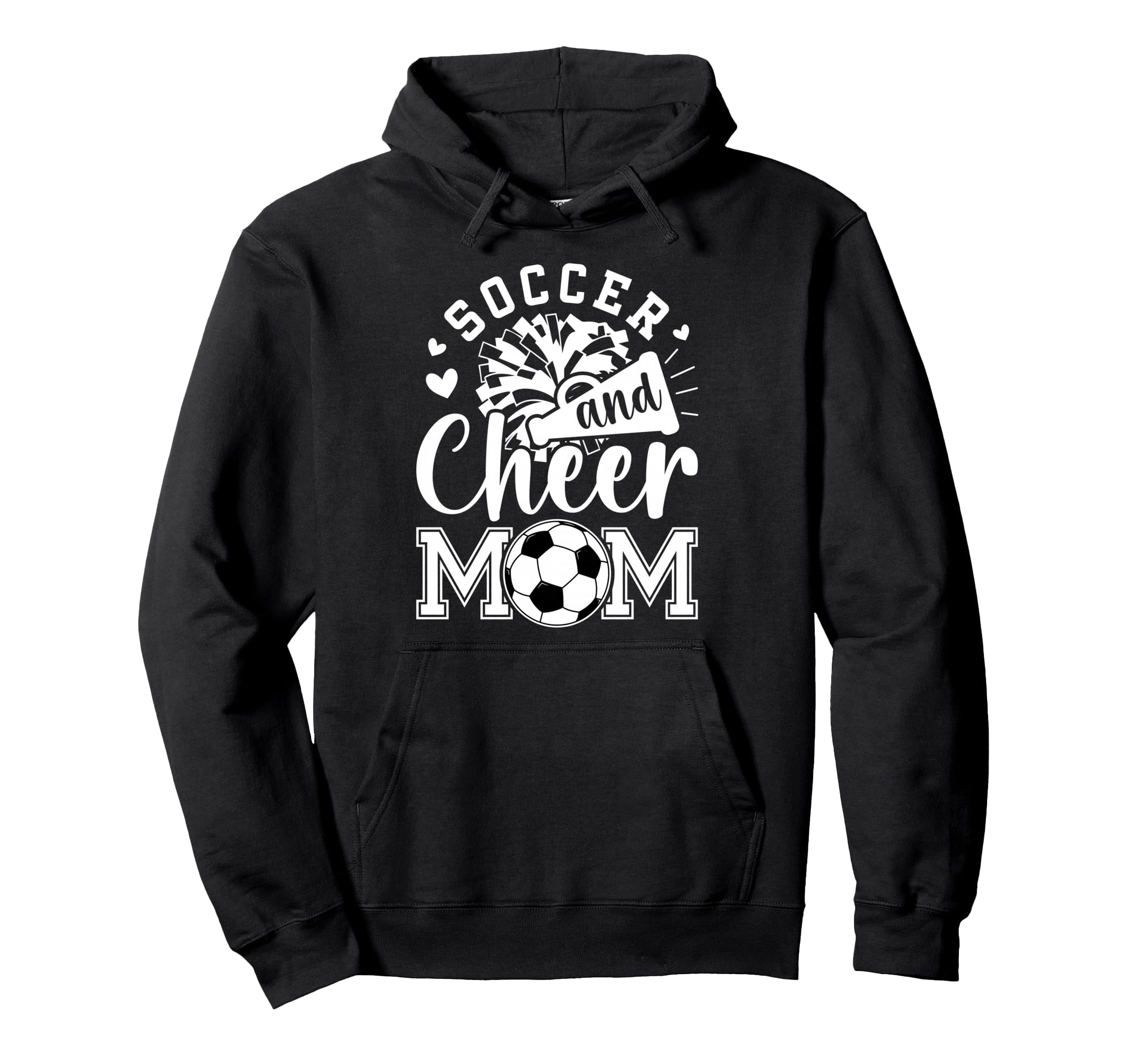 Soccer And Cheer Mom Cheerleading And Hoodie - Trendy Graphic Men Women
